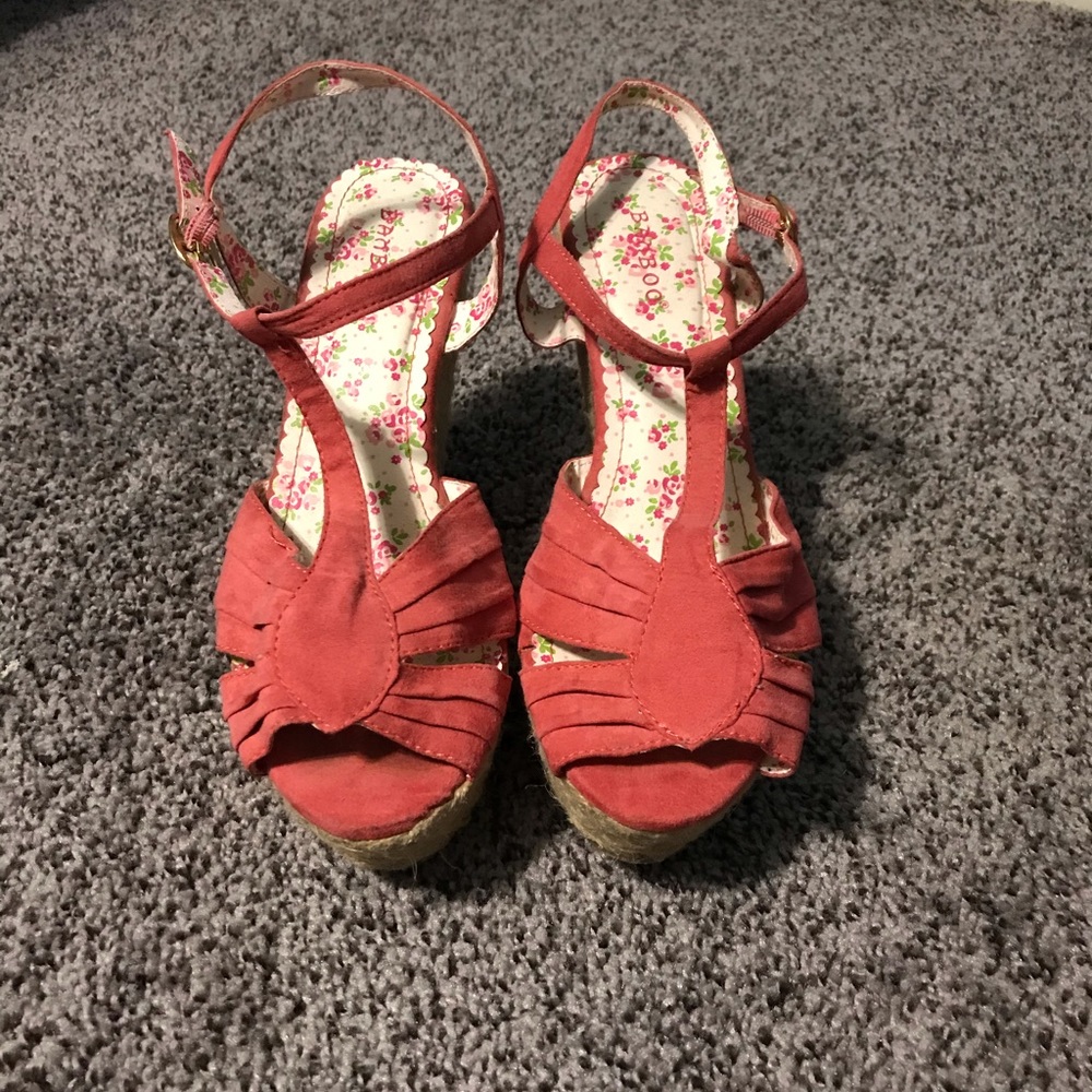 pink wedges size 7 1/2
